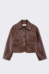 Jacket of faux leather effect