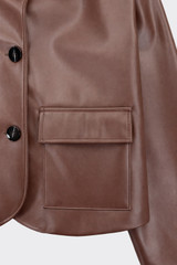 Jacket of faux leather effect