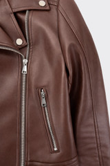 Leather effect biker jacket