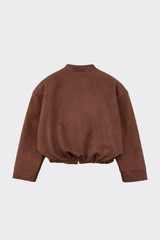 Faux suede bomber jacket