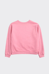 Printed cropped sweatshirt pink