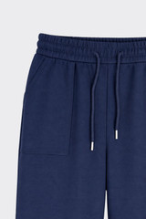 Wide leg jogger trousers blue