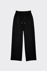 Wide leg jogger trousers black