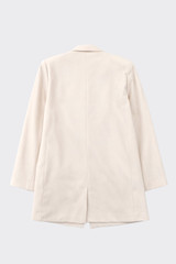 Tailored button blazer beige