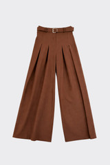 Smart trousers with belt brown