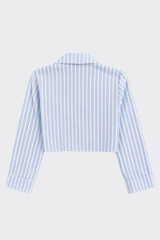 Cropped stripped shirt blue