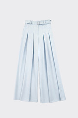 Smart trousers with belt sky blue