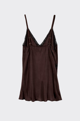 Fluid satin camisole brown