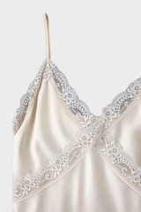 Fluid satin camisole beige