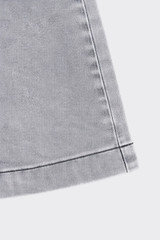 High-waist straight leg jeans in washed grey