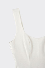 Structured peplum top white