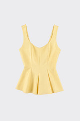 Structured peplum top yellow