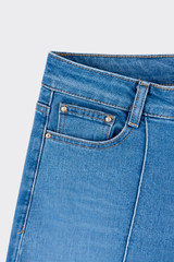 High-Waist Wide leg jeans with front seams