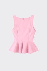 Structured Peplum Top Pink