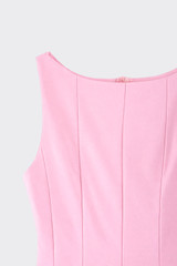 Structured Peplum Top Pink