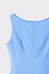 Structured Peplum Top Blue
