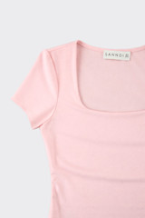 Scoop-Neck T-Shirt Pink