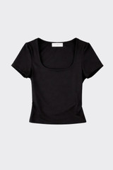 Scoop-Neck T-Shirt Black