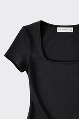 Scoop-Neck T-Shirt Black