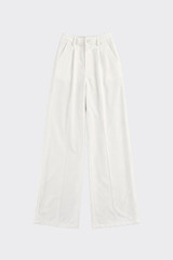 Wide-Leg Tailored Trousers White