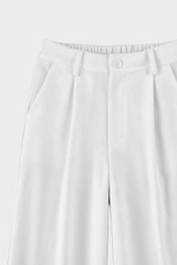 Wide-Leg Tailored Trousers White