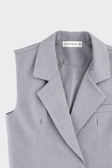 Tailored Sleeveless Blazer Grey