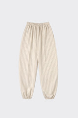 Striped Harem Pants Beige
