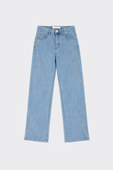 Studded Straight-Leg Jeans