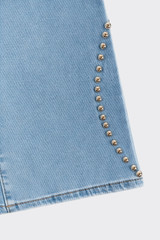 Studded Straight-Leg Jeans