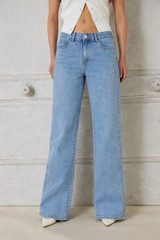 Studded Straight-Leg Jeans
