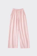 High-Waisted Pleated Wide-Leg Trousers Pink