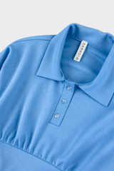 Cropped Polo Sweatshirt Blue