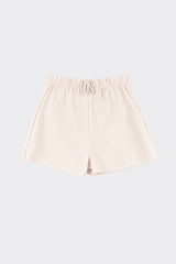 Pleated skort beige