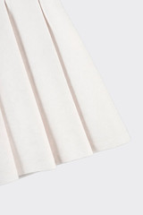Pleated skort beige