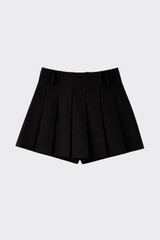 Pleated skort black