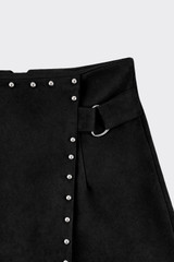 Studded belted skort black