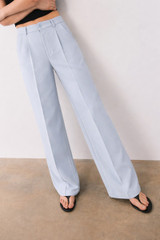 Wide-leg tailored trousers blue