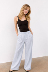 Wide-leg tailored trousers blue