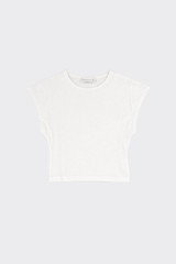 Basic fitted crop t-shirt white