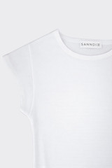 Basic fitted crop t-shirt white