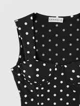 Polka dots tank top black