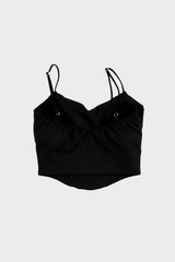 Halter top corset with lace black