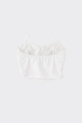 Halter top corset with lace white