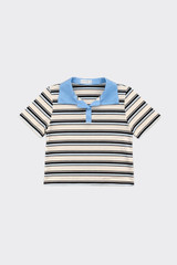 Blue striped polo