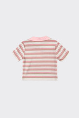 Pink striped polo