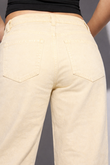 S21 Wide Leg Jeans light yellow