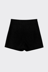 Mini skort with slits black