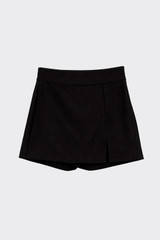 Mini skort with slits black