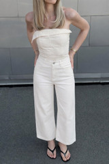 S21 Jeans straight wide white