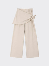 Flowy handkerchief trousers beige